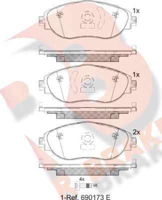 R Brake RB2018204 - Komplet Pločica, disk-kočnica www.molydon.hr