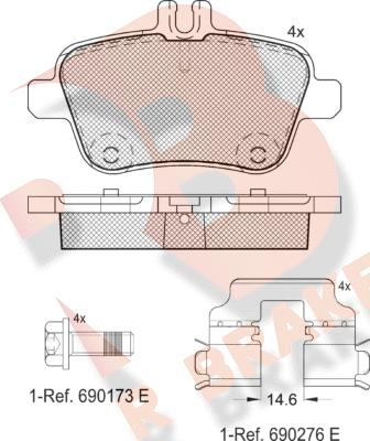 R Brake RB2039 - Komplet Pločica, disk-kočnica www.molydon.hr