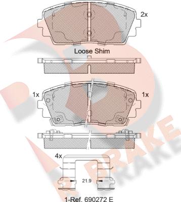 R Brake RB2034-233 - Komplet Pločica, disk-kočnica www.molydon.hr