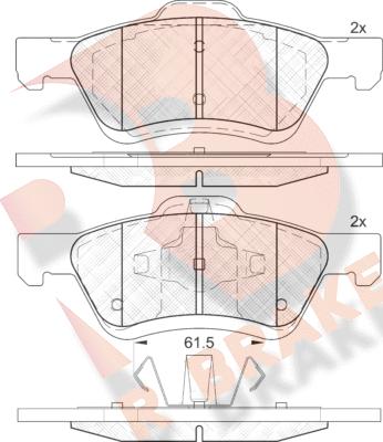 R Brake RB2030 - Komplet Pločica, disk-kočnica www.molydon.hr