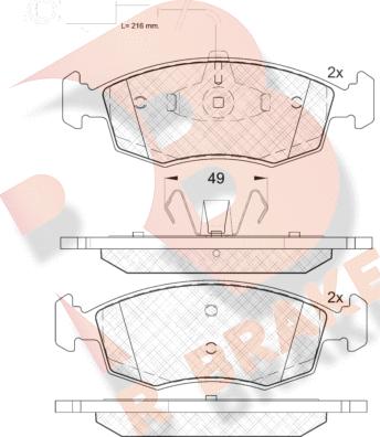 R Brake RB2033 - Komplet Pločica, disk-kočnica www.molydon.hr