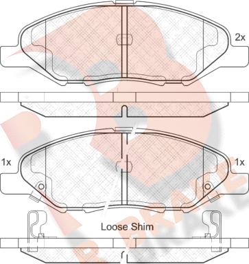 R Brake RB2074 - Komplet Pločica, disk-kočnica www.molydon.hr