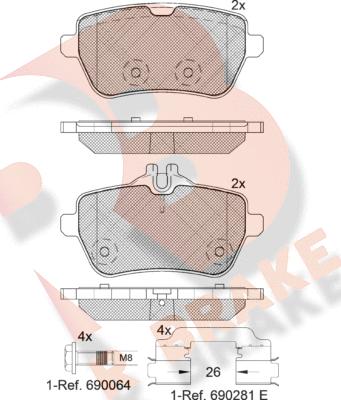 R Brake RB2076-400 - Komplet Pločica, disk-kočnica www.molydon.hr