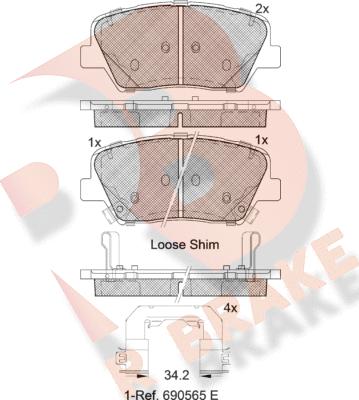 R Brake RB2147-203 - Komplet Pločica, disk-kočnica www.molydon.hr