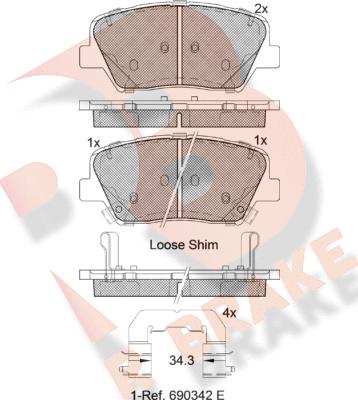 R Brake RB2147 - Komplet Pločica, disk-kočnica www.molydon.hr