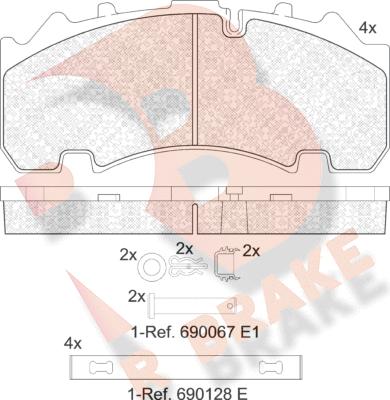 R Brake RB2155-066 - Komplet Pločica, disk-kočnica www.molydon.hr