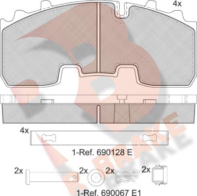 R Brake RB2156-066 - Komplet Pločica, disk-kočnica www.molydon.hr