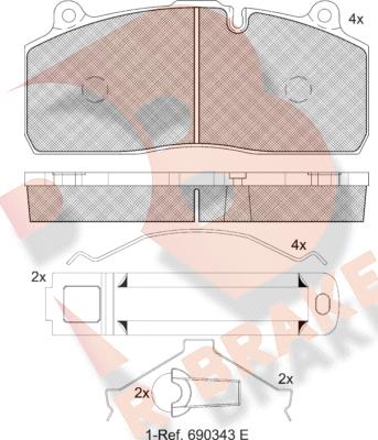 R Brake RB2150-208 - Komplet Pločica, disk-kočnica www.molydon.hr