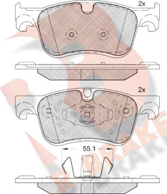 R Brake RB2158 - Komplet Pločica, disk-kočnica www.molydon.hr