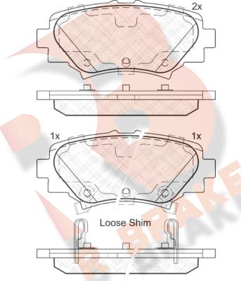 R Brake RB2169 - Komplet Pločica, disk-kočnica www.molydon.hr