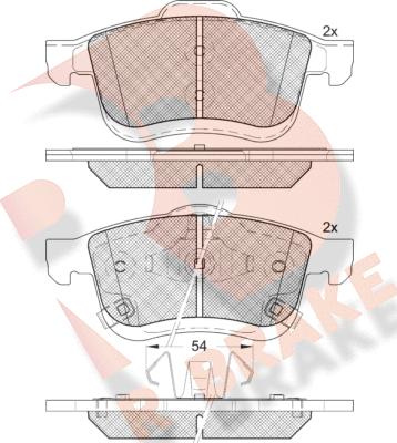 R Brake RB2165 - Komplet Pločica, disk-kočnica www.molydon.hr