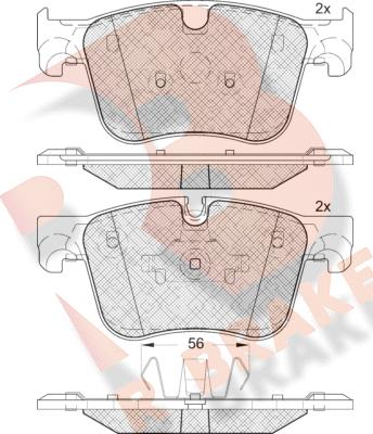 R Brake RB2166 - Komplet Pločica, disk-kočnica www.molydon.hr