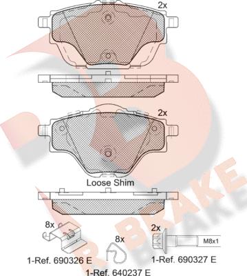 R Brake RB2161 - Komplet Pločica, disk-kočnica www.molydon.hr