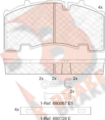 R Brake RB2135-066 - Komplet Pločica, disk-kočnica www.molydon.hr