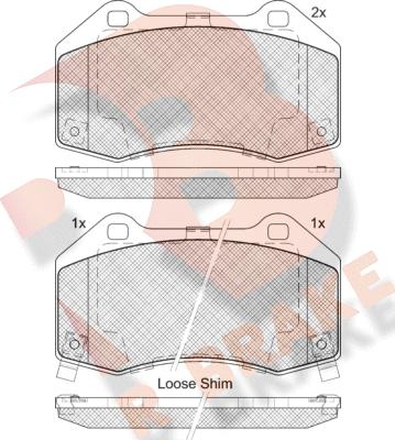 R Brake RB2132-200 - Komplet Pločica, disk-kočnica www.molydon.hr