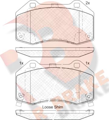 R Brake RB2132 - Komplet Pločica, disk-kočnica www.molydon.hr