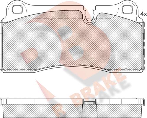 R Brake RB2121-400 - Komplet Pločica, disk-kočnica www.molydon.hr