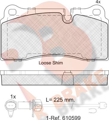 R Brake RB2121-203 - Komplet Pločica, disk-kočnica www.molydon.hr