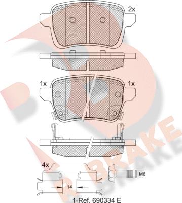 R Brake RB2170208 - Komplet Pločica, disk-kočnica www.molydon.hr