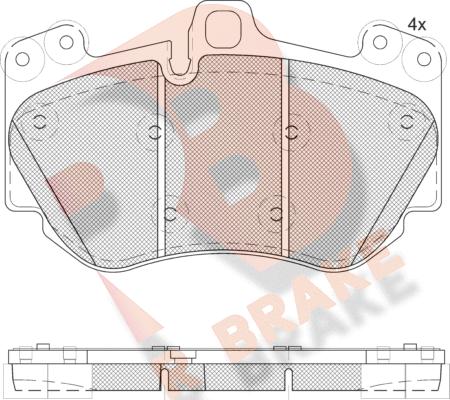 R Brake RB2349-208 - Komplet Pločica, disk-kočnica www.molydon.hr