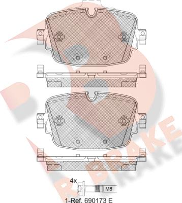 R Brake RB2341 - Komplet Pločica, disk-kočnica www.molydon.hr