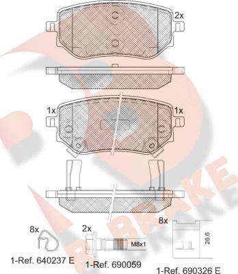 R Brake RB2343 - Komplet Pločica, disk-kočnica www.molydon.hr