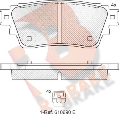 R Brake RB2357 - Komplet Pločica, disk-kočnica www.molydon.hr