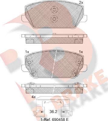 R Brake RB2306 - Komplet Pločica, disk-kočnica www.molydon.hr