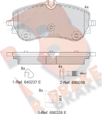 R Brake RB2301 - Komplet Pločica, disk-kočnica www.molydon.hr