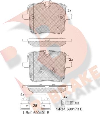 R Brake RB2308 - Komplet Pločica, disk-kočnica www.molydon.hr