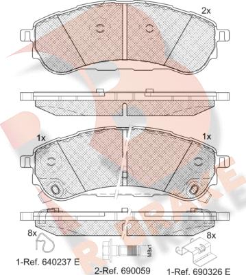 R Brake RB2389 - Komplet Pločica, disk-kočnica www.molydon.hr