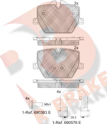 R Brake RB2386 - Komplet Pločica, disk-kočnica www.molydon.hr