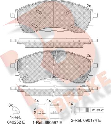 R Brake RB2382 - Komplet Pločica, disk-kočnica www.molydon.hr