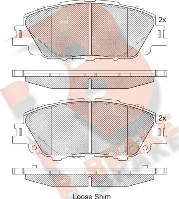 R Brake RB2387 - Komplet Pločica, disk-kočnica www.molydon.hr