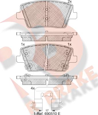 R Brake RB2334 - Komplet Pločica, disk-kočnica www.molydon.hr