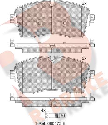 R Brake RB2335 - Komplet Pločica, disk-kočnica www.molydon.hr