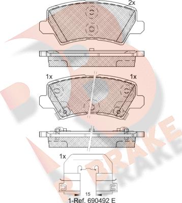 R Brake RB2330 - Komplet Pločica, disk-kočnica www.molydon.hr