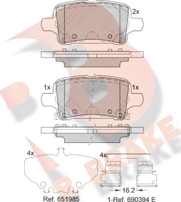 R Brake RB2326 - Komplet Pločica, disk-kočnica www.molydon.hr