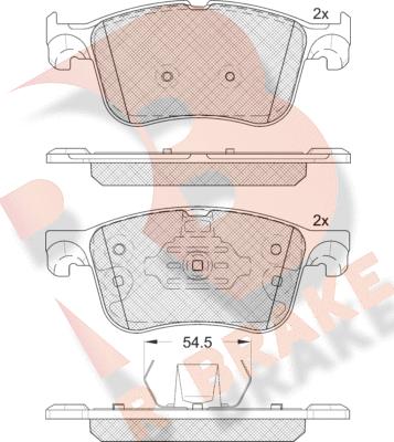 R Brake RB2321-204 - Komplet Pločica, disk-kočnica www.molydon.hr