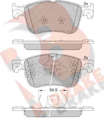 R Brake RB2321 - Komplet Pločica, disk-kočnica www.molydon.hr