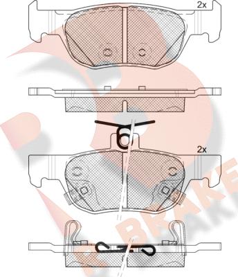 R Brake RB2374 - Komplet Pločica, disk-kočnica www.molydon.hr