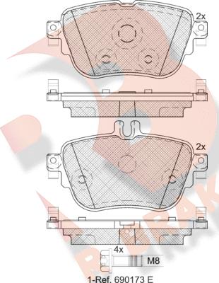 R Brake RB2290 - Komplet Pločica, disk-kočnica www.molydon.hr