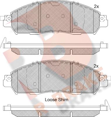 R Brake RB2249 - Komplet Pločica, disk-kočnica www.molydon.hr