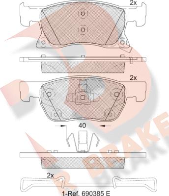 R Brake RB2246 - Komplet Pločica, disk-kočnica www.molydon.hr