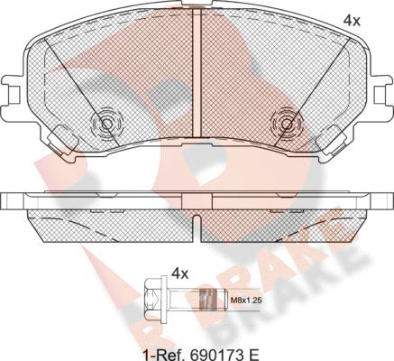 R Brake RB2259 - Komplet Pločica, disk-kočnica www.molydon.hr