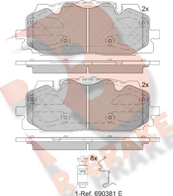 R Brake RB2254 - Komplet Pločica, disk-kočnica www.molydon.hr