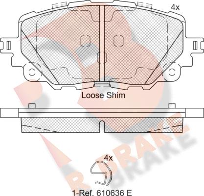 R Brake RB2251 - Komplet Pločica, disk-kočnica www.molydon.hr