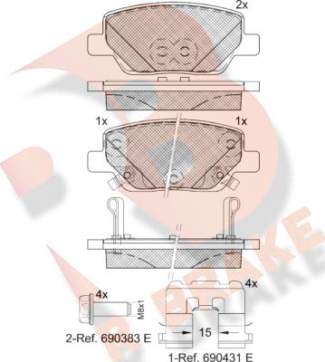 R Brake RB2269 - Komplet Pločica, disk-kočnica www.molydon.hr