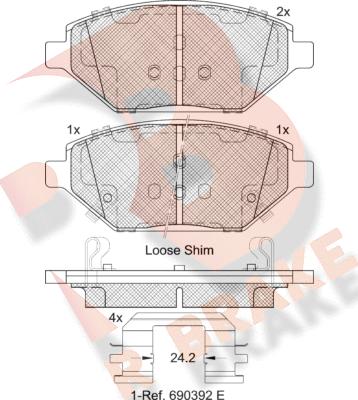 R Brake RB2261 - Komplet Pločica, disk-kočnica www.molydon.hr