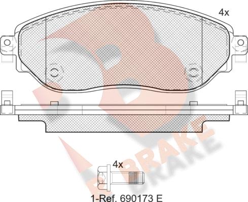 R Brake RB2219 - Komplet Pločica, disk-kočnica www.molydon.hr